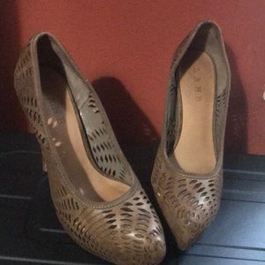 L.A.M.B. Laser cut leather heels